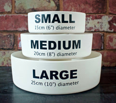 Personalised Classic Font Dog Bowls | Custom Dog Bowls